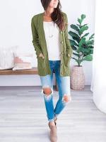 Suéter de manga larga con cuello en V para mujer, cárdigan de un solo pecho, nuevo, Otoño e Invierno - details 22