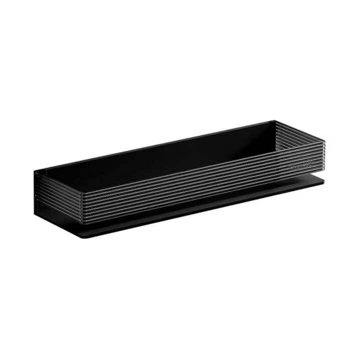 Estante de almacenamiento para colgar en la pared de plástico, estante de almacenamiento Rectangular montado en la pared para baño, estante de almacenamiento de champú impermeable con punzón libre - 1