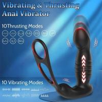 Empaque privado SEXY Vibrador Anal Telescópico Masajeador de Próstata Doble Anillo Juguetes Sexuales Hombres Gay Plug Anal Bluetooth APP Vibrador para Adultos - details 4