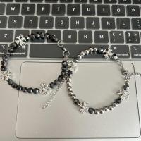 Pulsera con colgante de cruz de hip-hop versátil con cuentas de piedra biliar negra de moda para hombres - details 0