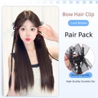 2 uds. De extensión de cabello de cola de caballo con lazo negro estilo Ballet, peluca trenzada de boxeo con cola de poni, peluca trenzada larga Natural para uso diario - details 4