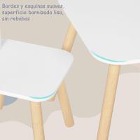 Infantiles, Mesa para Niños con 2 Sillas, Respaldo en Forma de Conejos, Mesa Infantil - details 1