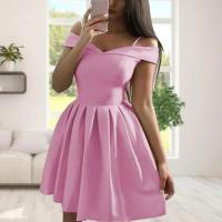 Vestido de verano de moda para mujer, diseño irregular de línea A con cinturón decorativo - details 2