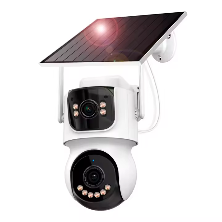 Cámara de seguridad solar KERUI de 4MP con doble lente AOV, 4G, WiFi, para exteriores, con visión nocturna. - 1