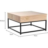 Mesa de centro, con tablero abatible integral y estante inferior, diseño industrial - details 5