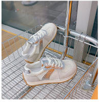 Cuero nuevos zapatos de entrenamiento moral deportivo de fondo plano zapatos blancos casuales para mujer - details 29