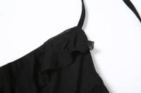 Color sólido de mujer, diseño irregular a la moda, cinturón Cor, cuello colgante - details 7