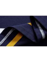 Polo de manga larga para hombre, Camiseta de algodón con bordado a rayas, informal, a la moda, novedad de primavera, 2024 - details 9