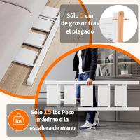 Estante de Cocina Plegable de 4 Peldaños Fácil de Almacenar, Escalera Ancha de Aluminio con Estera Antideslizante, Carga Máxima 550lb, Adecuado para Todas las Escenas de la Vida - details 5