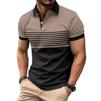Polo de manga corta a la moda de verano para hombre con cuello abotonado, top de negocios de edición regular para hombre - details 0