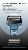 Kemei-cortadora de pelo eléctrica 3 en 1 para hombre, máquina de afeitar inalámbrica, recargable, para Barba - details 4