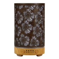 Humidificador de Aire Ultrasonido 100ML con Patrón de Hoja Grande y Pintura Marrón para Aromaterapia y Difusor de Aceites Esenciales Lámpara LED Color Frío - details 3