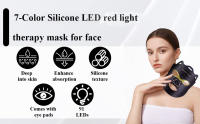 Máscara de Luz Roja LED Portátil Tratamiento de Luz para la Cara 7 Colores Recargable - details 0