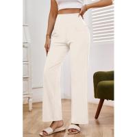 Pantalones de pierna ancha para mujer, cintura alta, lisos, rectos, tres nuevos en otoño, moda coreana, cómodos - details 7