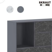 Mueble de Comedor Elegante Estilo Wind Madera Resistente Blanco/Cemento Longitud de 86x120x40cm - details 34