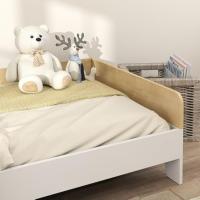 140x70 cm Cama Infantil de Madera Carga 80 kg para Dormitorio Blanco y Natural - details 6