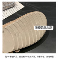 Medias zapatillas baotou retro de suela gruesa para uso exterior de las mujeres, primavera y verano nuevos zapatos de pedal para personas perezosas transpirables y versátiles - details 6