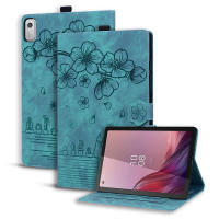 Lenovo Tab M9 Funda 9 pulgadas, diseño de flor relieva, soporte de cuero PU, cartera para tablet, accesorios electrónicos 2023 - details 16