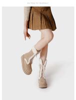 Botines de moda, botas cortas gruesas de tacón alto. - details 4