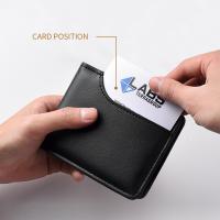 Cartera corta clásica de alta calidad para hombre, billeteras plegables ultrafinas de cuero Pu para hombre, billeteras de negocios de Color sólido con bolsillo para monedas y tarjetas de crédito - details 3