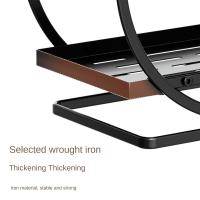 Soporte Circular de baño de oro negro, estante de almacenamiento para el cuidado de la piel, estante para cosméticos, organizador de maquillaje para dormitorio, ahorro de espacio - details 3