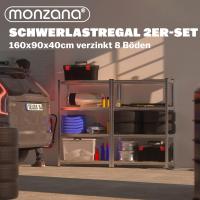 Estanterías metálicas de almacenamiento 160x90x40cm 700kg 4 estantes MDF organizador taller - details 6