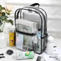 Mochila transparente de gran capacidad, Bolsa Escolar impermeable con cremallera, mango suave Visible, de Pvc, para exteriores - details 9