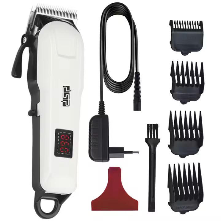 Cortadora de pelo ajustable recargable para hombre, máquina de corte de pelo profesional, eléctrica, inalámbrica, con pantalla LED - 1