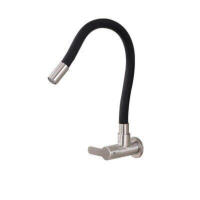 Grifo de Cocina Montado en la Pared Mezclador de Acero 304 con Nariz de Gel de Sílice - details 0