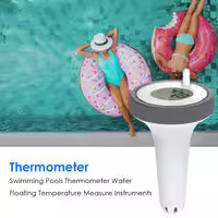 Termómetro inalámbrico flotante para piscina, dispositivo con Monitor de temperatura interior, reloj para estanque, bañera de hidromasaje y Acuario - details 2