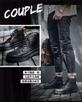 2024 Botas Para Perro Vestido de cuero real con forro de piel negra para botines cálidos para hombre - details 2
