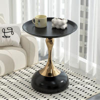 Mesa auxiliar redonda de Metal, bandeja de café, mesa de té para dormitorio, sala de estar, sofá, mesita de noche para espacio pequeño - details 2