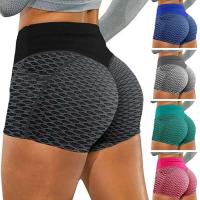 Pantalones cortos elásticos de yoga de color sólido para mujer, cintura alta, control abdominal, realce de cadera, verano - details 1