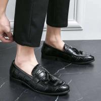 2023 nuevos zapatos de cuero genuino del vestido de boda de los hombres, zapatos Mokasin Gommino Le Fu - details 9