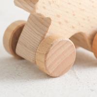Juguete educativo Montessori para bebé, juguete de madera de haya, bloque de dinosaurio de dibujos animados, coche, juego de - details 17