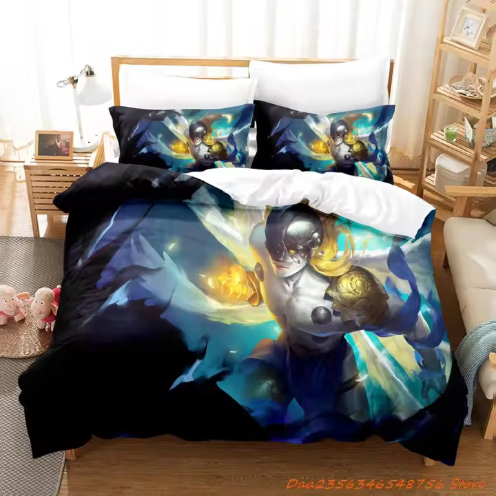 Set de Ropa de Cama Digimon con Estampado 3D de Anime Tamaño Cama Única, Tamaño Twin, Plena, Rey - 1
