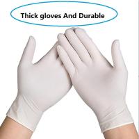 Guantes de Látex Universales Blancos Desechables Antideslizantes para Limpieza en el Hogar - details 2