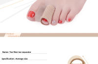 Pad de Silicona para Pie Herramienta de Cuidado de Pies Separador de Dedos Corrector de Hallux Relievo de Bunión Ajustador de Hueso - details 1