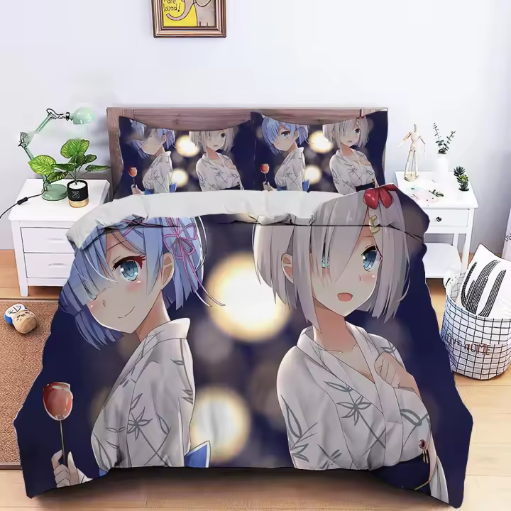 Funda de edredón con estampado 3D Aphmau, juego de cama, funda de almohada, funda nórdica, 3 uds., doble, reina, rey, ropa de cama para niños y adultos, funda de edredón - 1