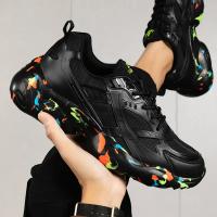 Zapatos informales para hombre, calzado para correr al aire libre, zapatos deportivos transpirables de malla, zapatos para papá, zapatos de malla con cordones, zapatillas de deporte para hombre primavera 2024 - details 4