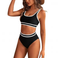Bikini para mujeres con push up, deportivo, de cintura alta, traje de baño, conjunto de bikini de dos piezas - details 2