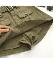 Falda de Denim de Cintura Alta para Mujer Estilo Coreano Versátil Cinturón Moda de Talla Grande - details 23