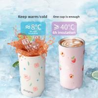 Termo doble duradero de 480 ml a prueba de fugas con tapa, tazas de café con pajita, botella de agua de acero inoxidable para viaje - details 1