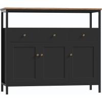 Mueble de Almacenamiento Ajustable Aparador de Cocina con 3 Cajones y 3 Puertas Blanco - details 16