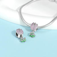 Abalorio de Plata de Ley 925 auténtica, colgante de estrella, Luna y sol brillante, compatible con Pulseras originales, collar DIY para mujer, regalo de joyería - details 11