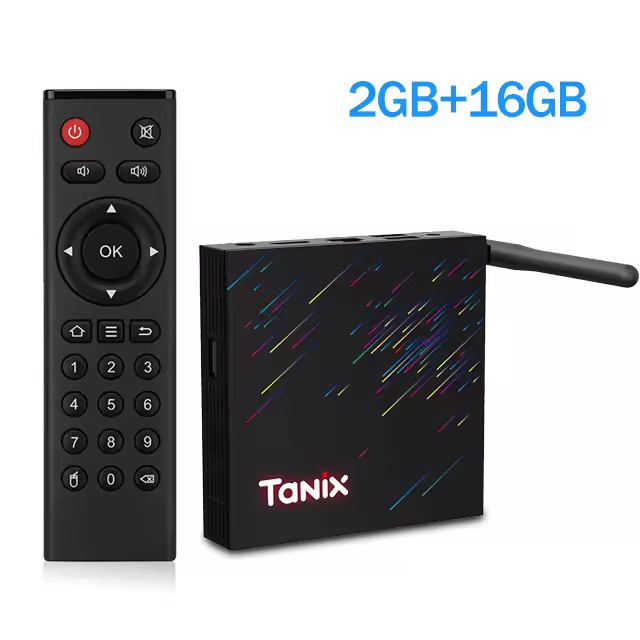 TANIX-Dispositivo de TV inteligente TX68, decodificador con Android 12,0, Allwinner H618, 4 GB, 64 GB, Wifi6, 4K, HD, AV1, Wifi 2,4G y 5G, 2G16G, PK Tanix TX6 - 1