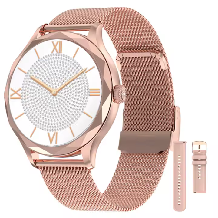Reloj SANLEPUS para mujer, rastreador de actividad física, monitor de salud, frecuencia cardíaca, oxígeno en sangre durante el sueño, pantalla AMOLED Fiess de 1,19 pulgadas - 1