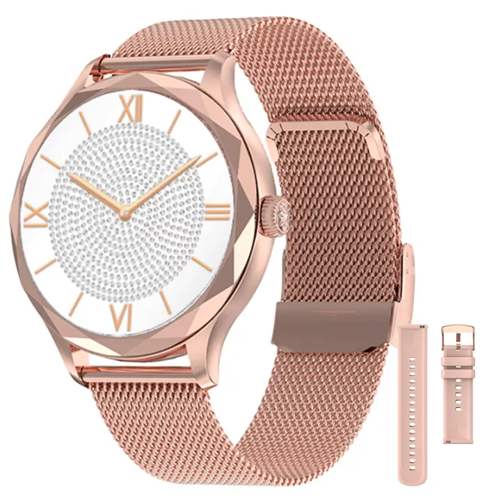 Reloj SANLEPUS para mujer, rastreador de actividad física, monitor de salud, frecuencia cardíaca, oxígeno en sangre durante el sueño, pantalla AMOLED Fiess de 1,19 pulgadas - 1