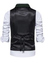 Chaleco elegante en espiga para hombre, para banquetes de negocios y bodas, chaleco informal elegante y cómodo para hombre - details 21