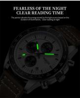 Reloj Analógico de Lujo para Hombres NIBOSI Automático, Correa de Cuero, Estilo Vintage, Impermeable, Elegante - details 8